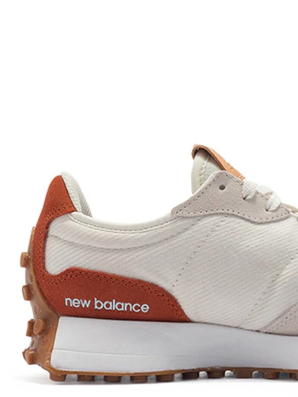 NEW BALANCE 327 Suede And Mesh Sneakers Color Sea Salt Rust Womens 7.5US NWT - Picture 10 of 11